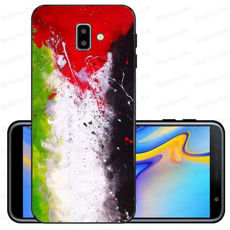 Чехол для galaxy j6 палестинский флаг ТПУ чехлы для мобильного телефона из мягкого силикона с крышкой для samsung galaxy j6 plus A6 A8 A9 A10 A30 A50 крышка