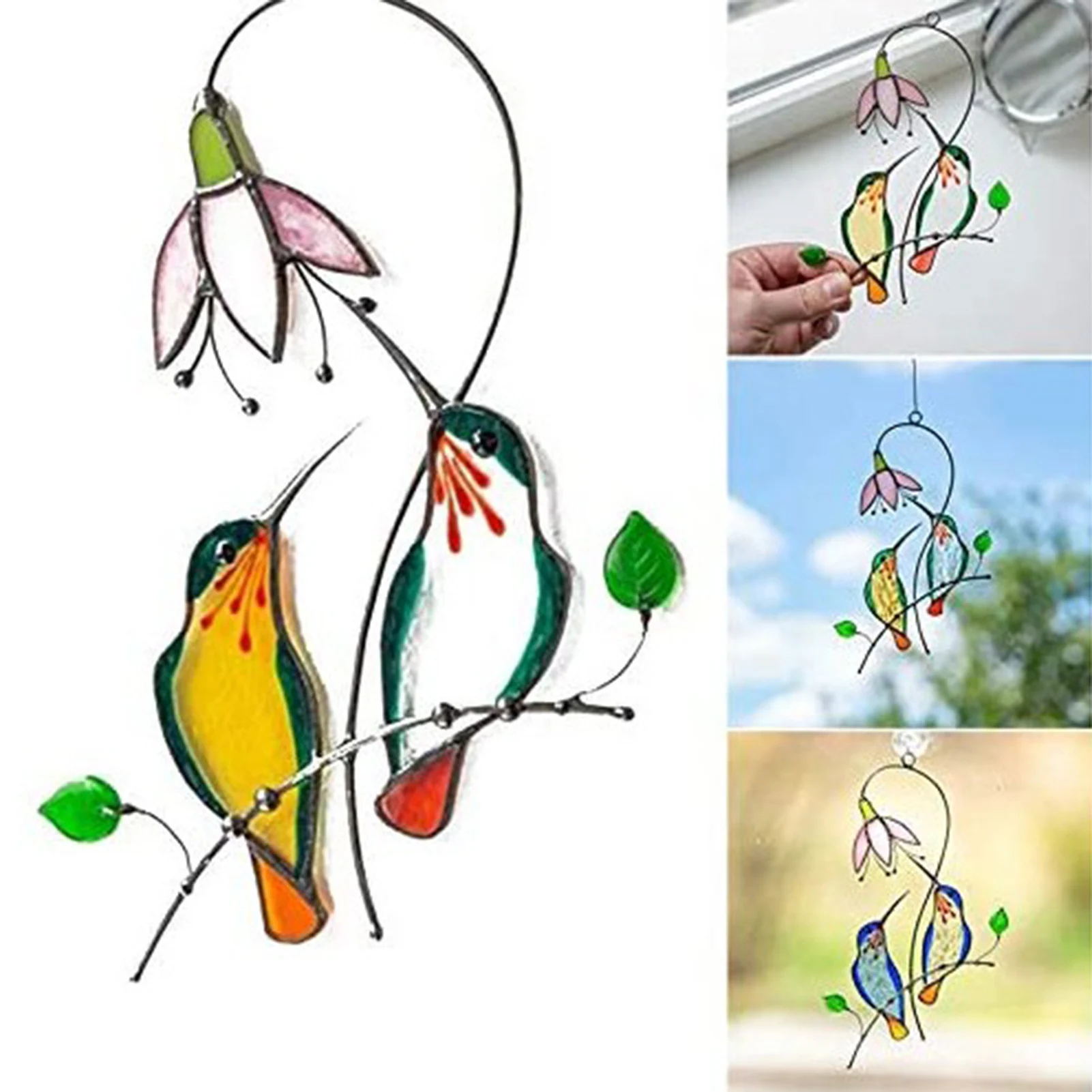 

Window Small Bird Decoration Memorial Handicrafts Gifts Animal Simulation Feather Birds Models DIY Wedding Home Garden Ornament