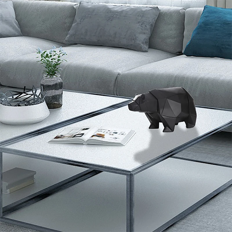 Копилка в виде белого медведя полимерное украшение для хранения монет животного