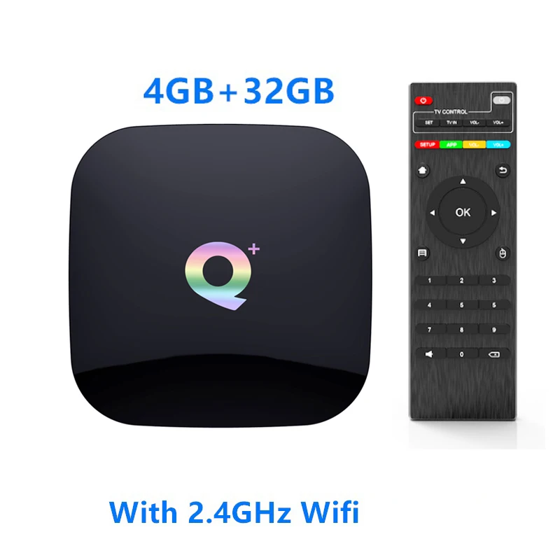 4GB32GB Android 9.0 Smart TV Box Q Plus Box 64GB 4GB 32GB TV Box Allwinner H6 Quad Core 6K H.265 2.4GHz Wifi Youtube Set Top box PK X96 - Цвет: 4GB32GB