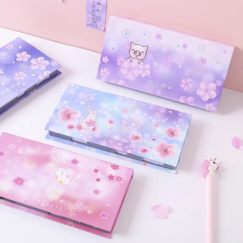 

Cute Starry sky Cherry blossoms cat dog Sticky Notes set Memo Pad Diary Stationary Flakes Scrapbook Decorative N Times Sticky