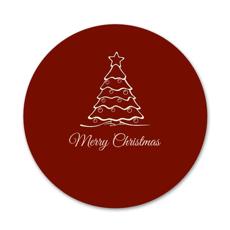 

Merry Christmas Tree Snow Flakes Icons Pins Badge Decoration Brooches Metal Badges For Backpack Decoration 58mm