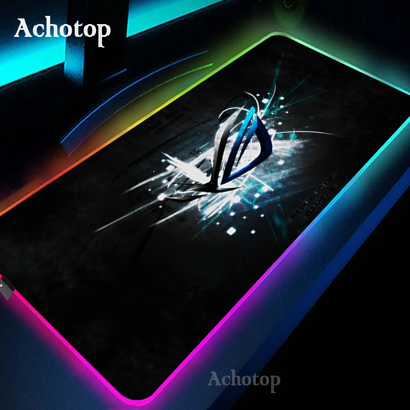 

ROG ASUSS RGB Gaming Mouse Mat Outer Space Mousepad Large Anti-slip XXL Keyboard Desk Mouse Mat for Laptop LED Lighting Play Mat