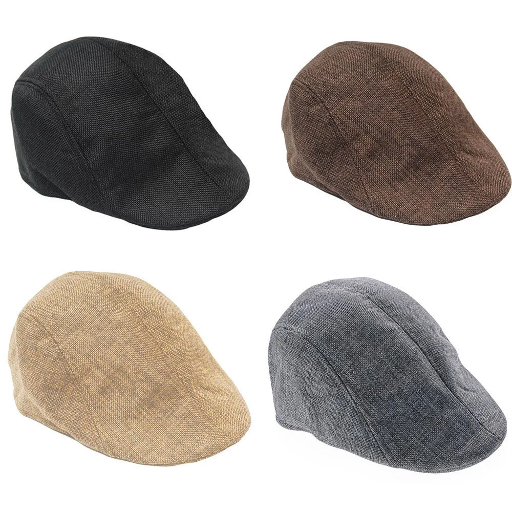 

Fashion Flat Caps For Men Hat Unisex Beret Cap Women Summer Casual Sun Breathable Hats Black Berets Sunhat Chapeau Homme #T1P
