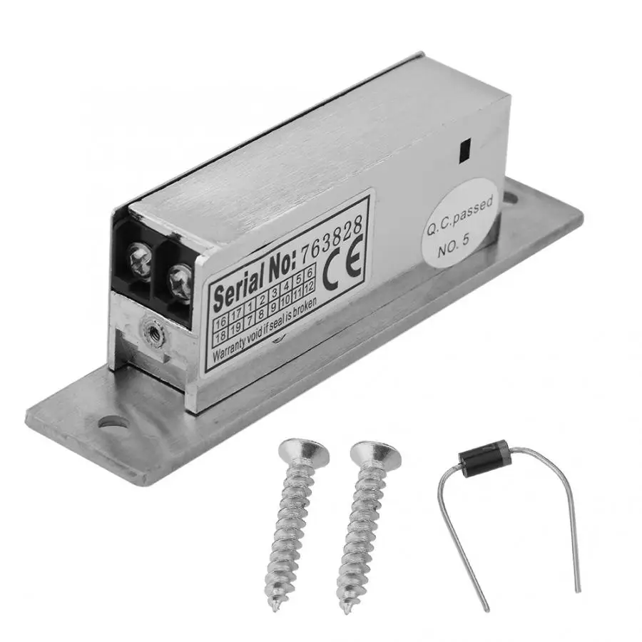 Замок дверной электрический регулируемый узкий с двойным режимом