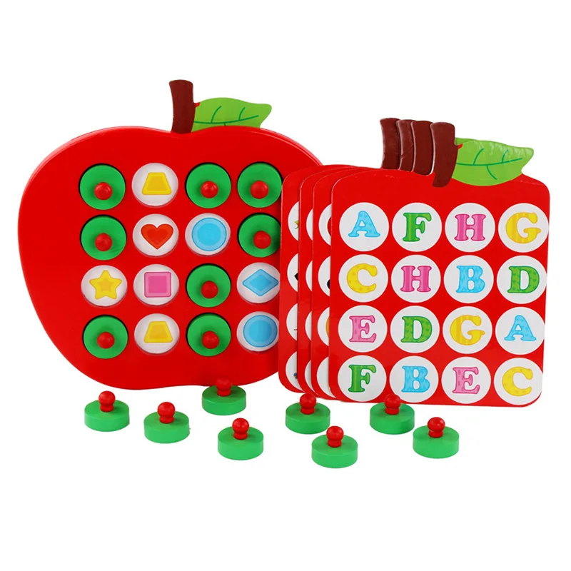 

Wooden Memory Chess Game Match Stick Fun Blocks Board Game Educational Toy Montessori Color Cognitive For Children Kids Party
