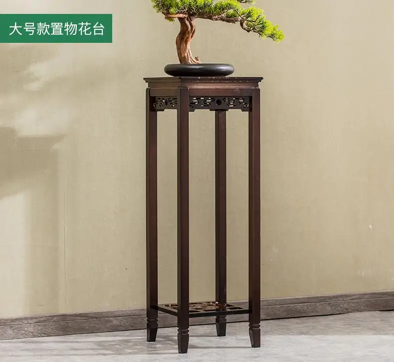 

Flower rack indoor flower stand flower pot rack living room floor type hanging orchid rack antique flower table Chinese bamboo f