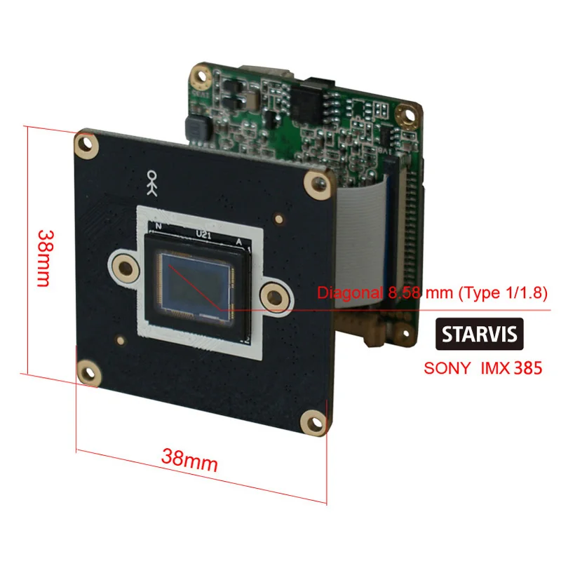 CCDCAM 2MP H.265 Звездный светильник камера 1/2 дюймов sony CMOS IMX385 сенсор 2 мегапикселя H.265 IP камера модуль двойные панели