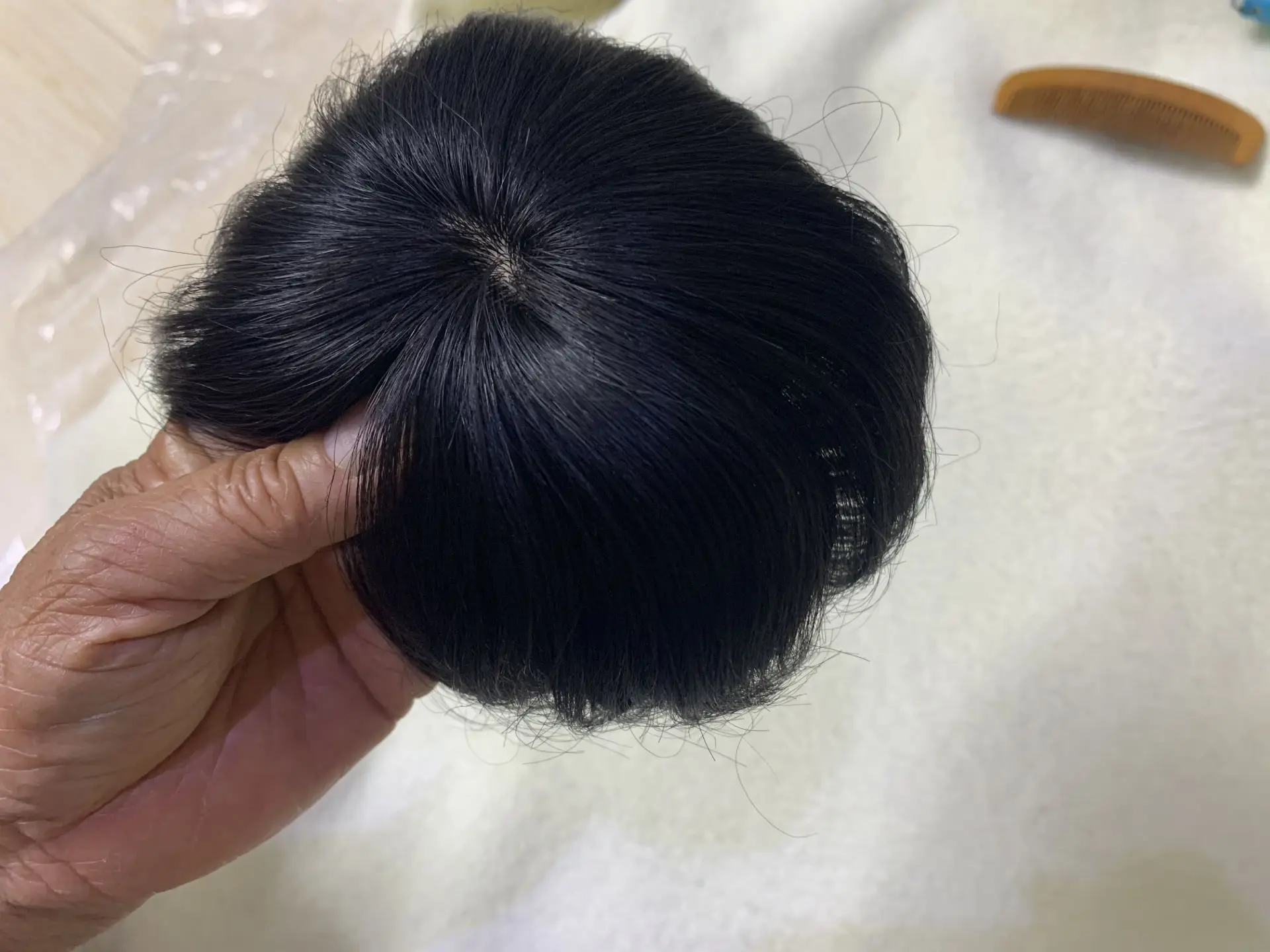 Черные прямые бразильские человеческие волосы Remy Женская основа искусственный