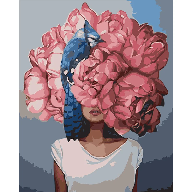 

ROYALDREAM Для женщин потратить DIY картина маслом по номерам холст Painitng дома настенные картины Раскраска по номерам для домашнего декора