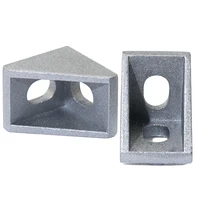 10 20 50 pieces 1515 1720 2028 3030 series silver slot 68mm corner angle l brackets connector fasten connector