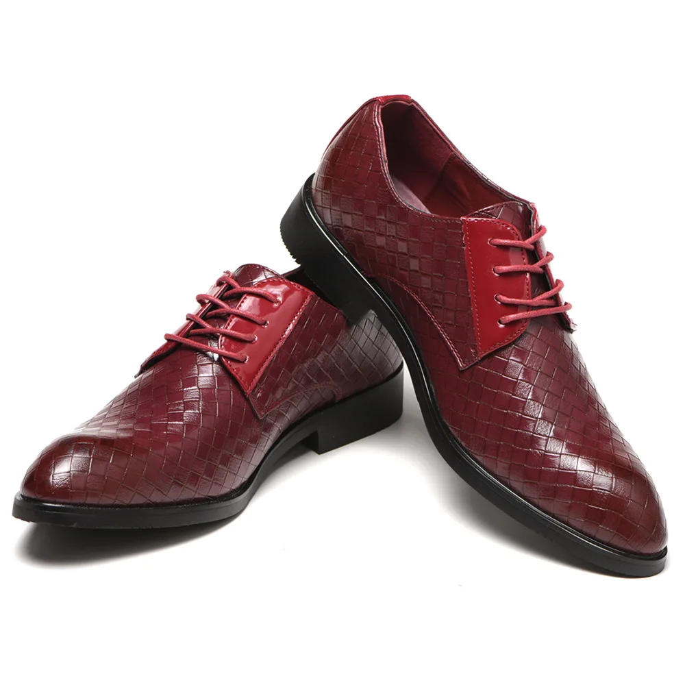 

Black Business Formal Shoes Men Slip on Oxford Leather Men Shoes Casual Breathable Wedding Dress Office Shoes