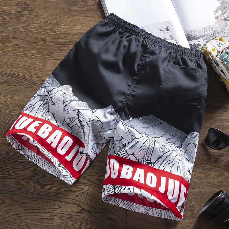 Мужские пляжные шорты с принтом повседневные свободные спортивные наполнителем