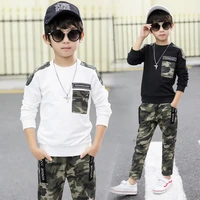 teen boys clothes set boys costume tracksuit camouflage tops pants 2pcs children clothing boys spring outfits 5 6 8 10 12 years