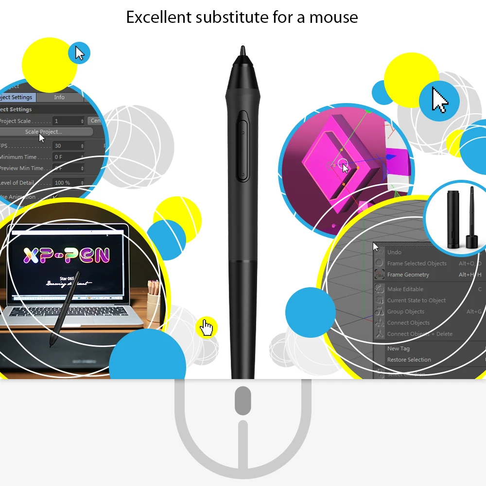 Стилус XP Pen P05 для Star G640S Deco 03 Artist 13.3V2 15 6 01 V2 и 8 x сменных наконечников|Цифровые