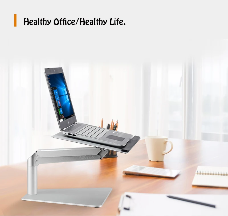 Notebook Stand Adjustable Angle Aluminum Alloy Free Lift Laptop Heighten Holder for Macbook Dell HP iPad Pro ect.