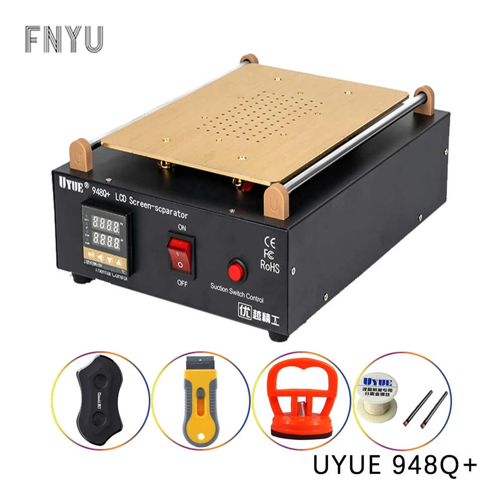 220V Мобильный телефон ЖК-дисплей Экран сепаратор Uyue 948Q+ Встроенный вакуумный насос Макс. 11-дюймовая Стекло Сенсорный экран обновления - Цвет: 220V