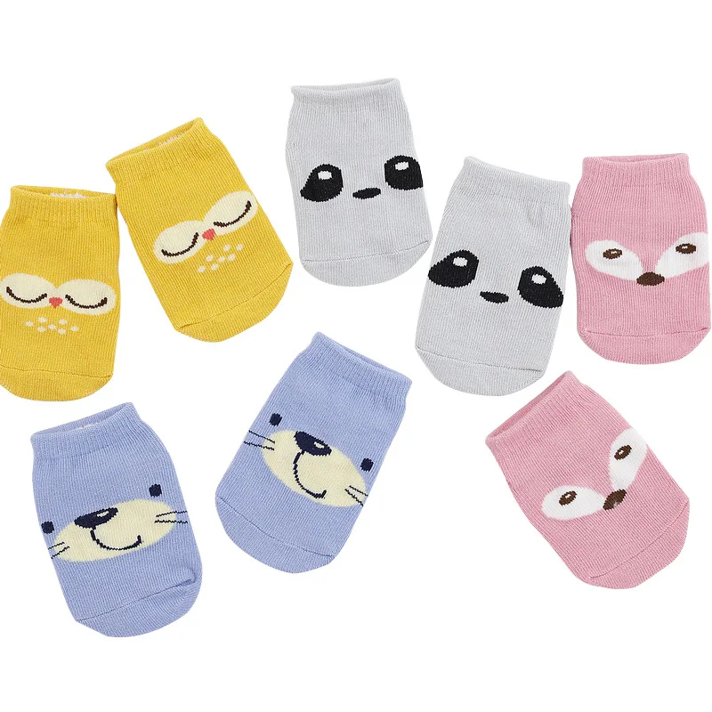 Calcetines antideslizantes de dibujos animados para ni&ntilde;os, medias de suelo para beb&eacute;s y beb&eacute;s, de 1 a 2 a&ntilde;os, en cuatro colores-0