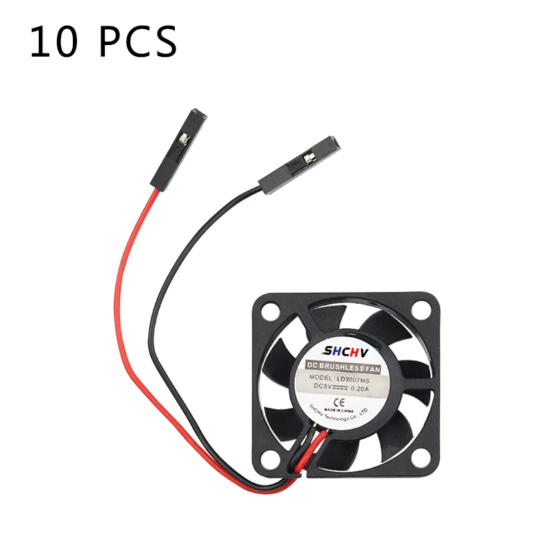 10 шт. вентилятор охлаждения Raspberry Pi 5 в 3 В GPIO вентиляторы питания кулер для 4B/3B +/3B