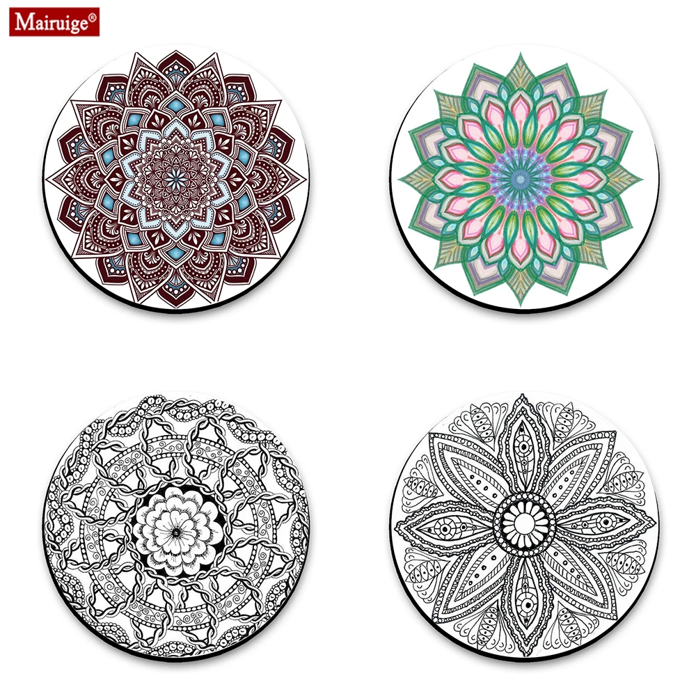 

20cmx20cm Datura Flowers Round Best Mouse Pad Color Game Mousepad Gaming Lock Edge PC Laptop Supplies Rubber Computer Desk Mat