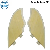 surfing double tabs twin fins fk fiberglass bamboo skin keel fins new style surfboard accessories upsurf fins