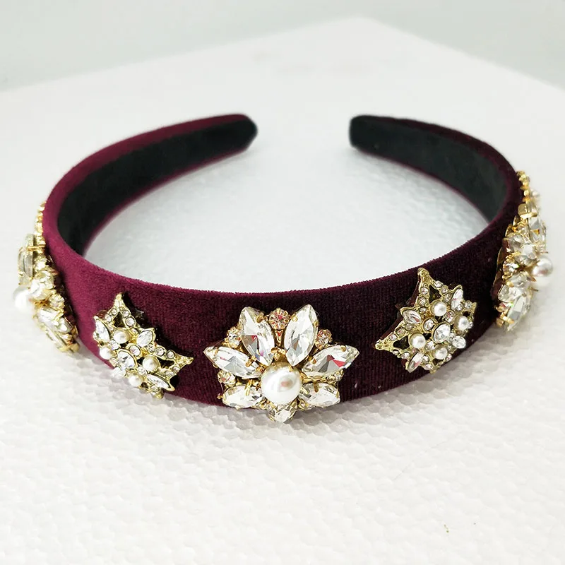 Мода 4 ряда со сверкающими стразами Hairband женский супер флэш двойной с украшением в виде кристаллов боковые волосы головная повязка, аксессуары для волос