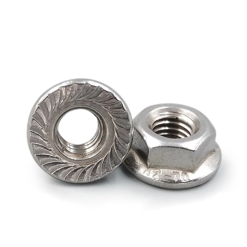 Гайка с левой резьбой шестигранная Фланцевая гайка из нержавеющей стали M4 M5 M6 M8 M10