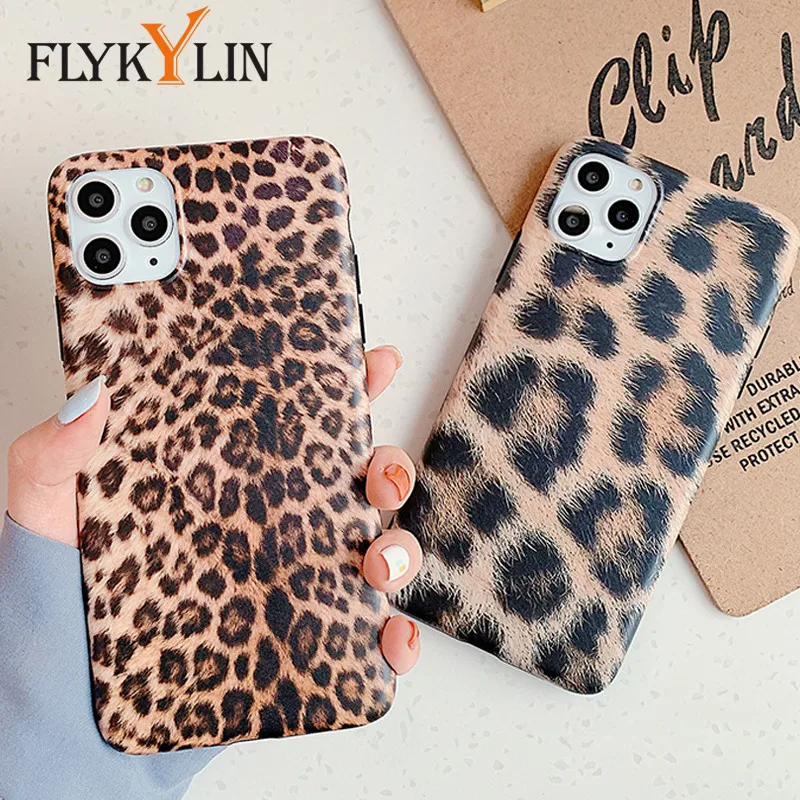 FLYKYLIN чехол с леопардовым принтом для iphone 11 Pro Max XR X XS 6 S 7 8 Plus задняя крышка Ретро