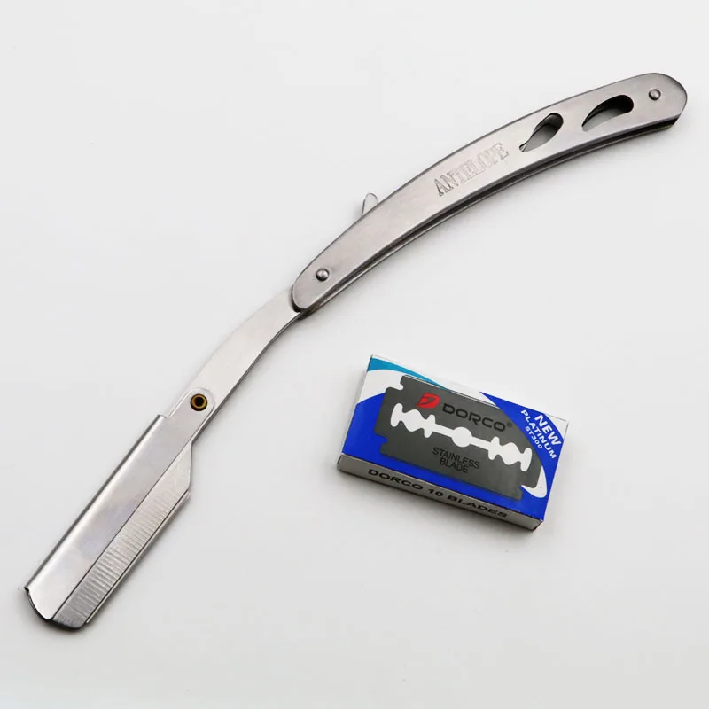 Мужские стальные бритвы с прямым лезвием складной нож для бритья инструменты