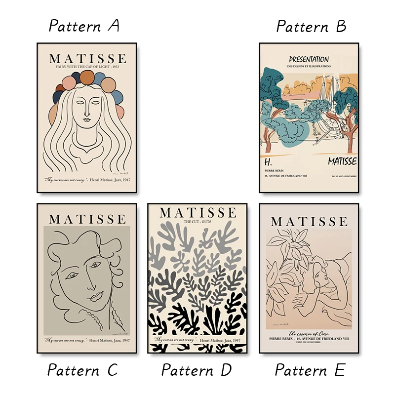 Настенная Картина на холсте Анри Матисс абстрактная девушка цветок в