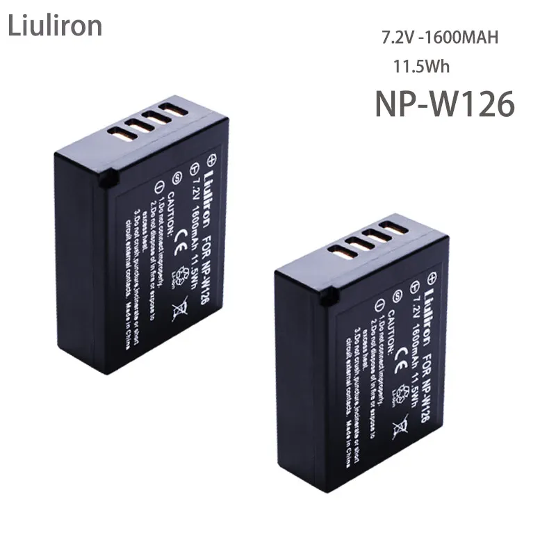 2battery NP-W126 NP W126 NPW126 Батарея+ TYPE-C Зарядное устройство для ЖК-дисплея с подсветкой Fujifilm X100F X-T10 X-T20 X-Pro1 X-Pro2 HS30EXR HS33EXR HS35EXR X-A1 X-A2 - Цвет: 2battery