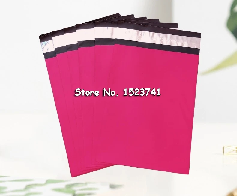 100 шт 15x24 см/6x10 дюймов розовый поли почтовые бутик сумки кутюр конверты