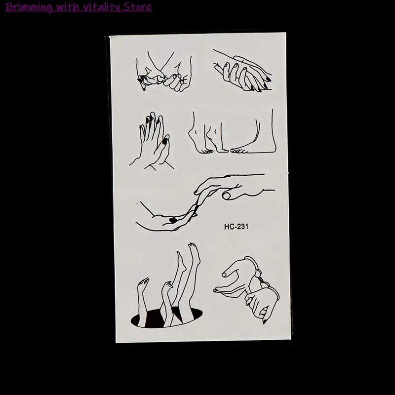 10 Sheet Temporary Tattoo Fake Tattoo Stickers Couple Tattoo Love Lovers Wrist Tattoo