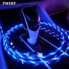 Зарядный кабель Micro USB Type-C, со светодиодной подсветкой, для телефонов Android, Huawei