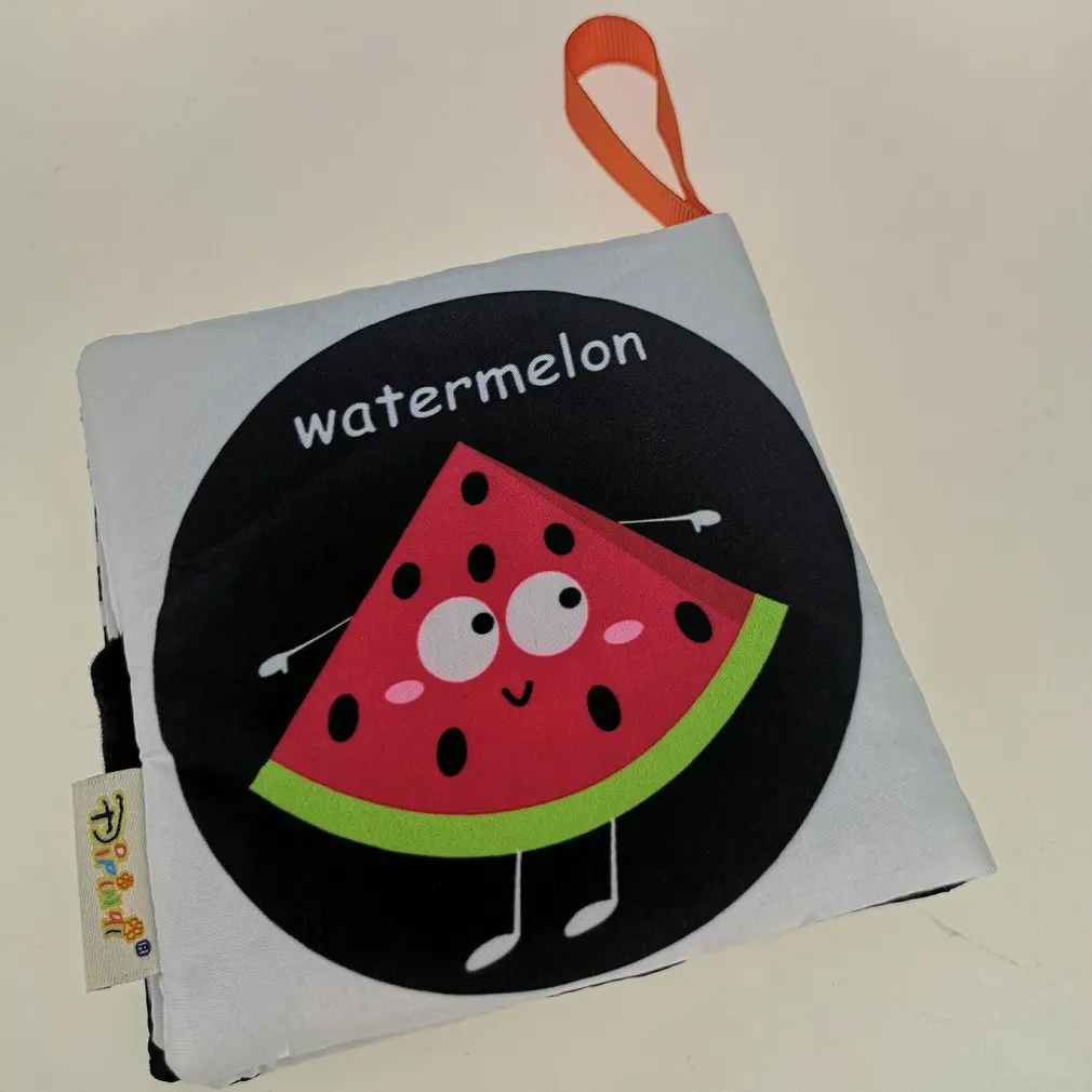 

Multi-touch Educational Toys 4 Pages Cloth Book Newborn Toys Knowledge Black And White Cloth Book 0-12 Months