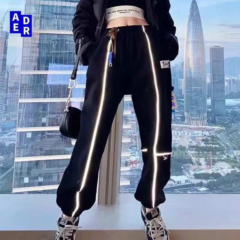 

ADER Reflective Sweatpants Casual Men Women 1:1 High Quality Terry Embroidered Adererror Tide Brand Trousers