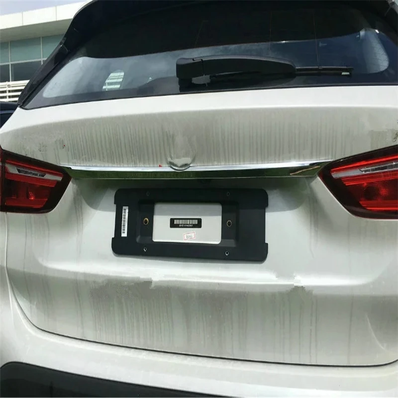 

WELKINRY car cover For BMW X1 2016 2017 2018 2019 2020 ABS chrome rear tail box gate back door license plate logo trademark trim