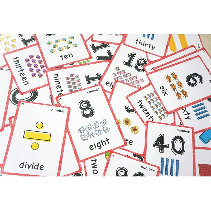 35 шт./компл. английские флэш-карты с цифрами для малышей Детские Обучающие