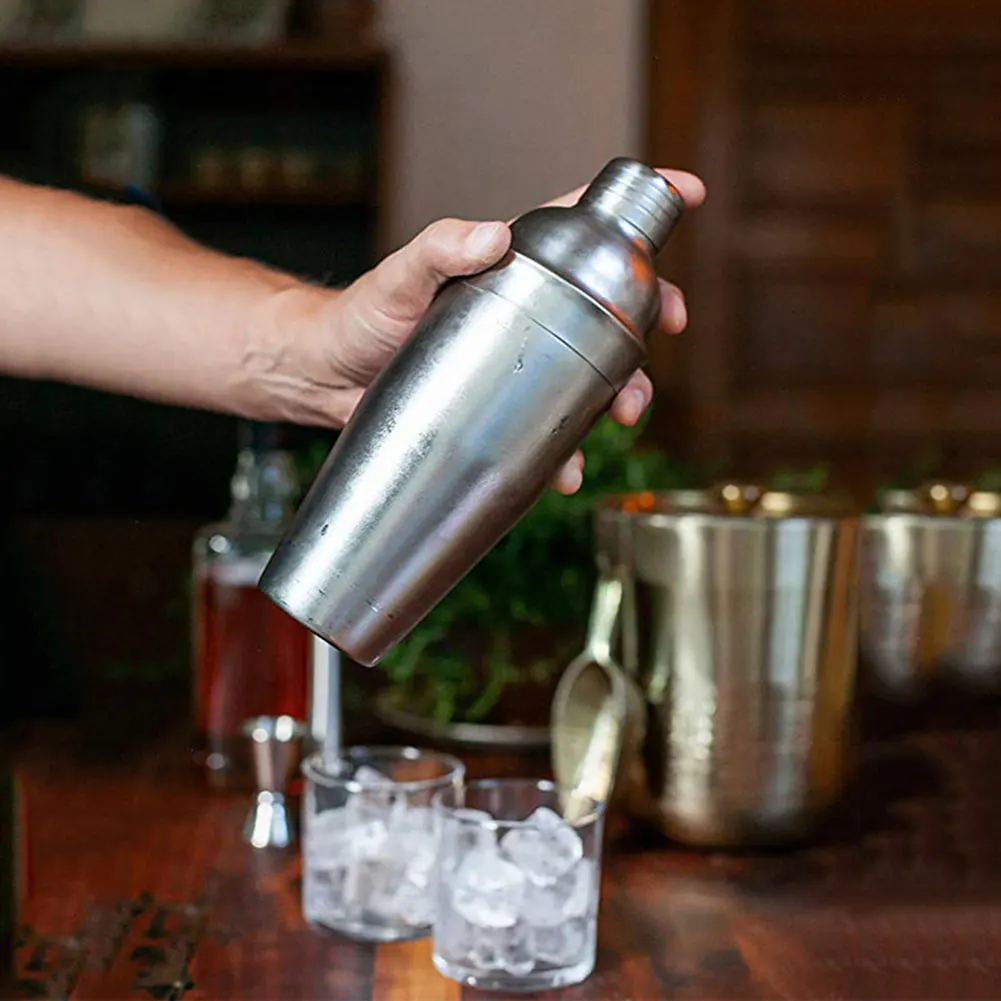 9pcs/set Stainless Steel Cocktail Shaker Mixer Kit Bar Bartender Spoon Pourers straw Ice Tong Tools Set | Дом и сад