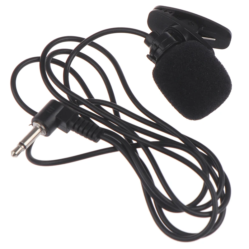 1 шт. Портативный Черный Внешний проводной мини микрофон 3 5 мм с зажимом на