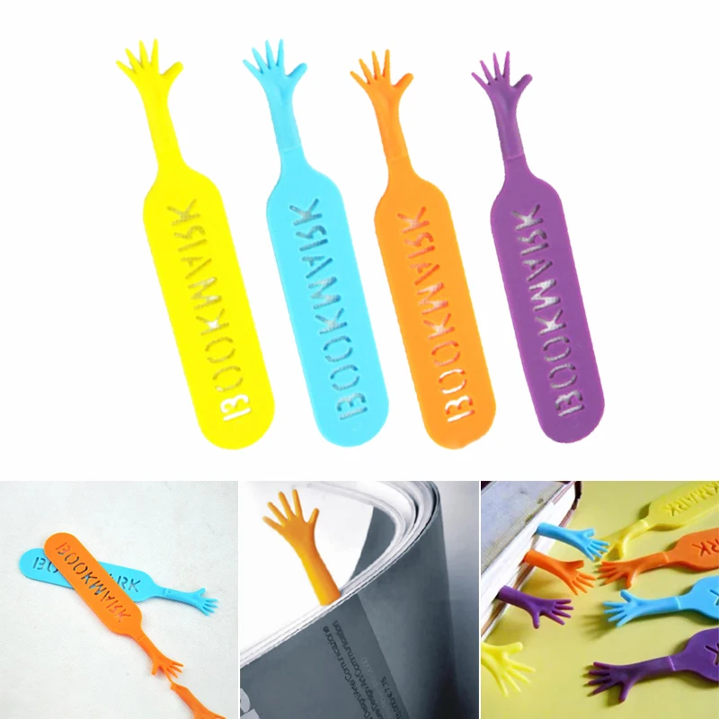 

Hot Sale 4pcs 3D Cartoon Bookmark for More Fun Reading Plastic Page Clip Gift for Kids Student Reading Enthusiasts