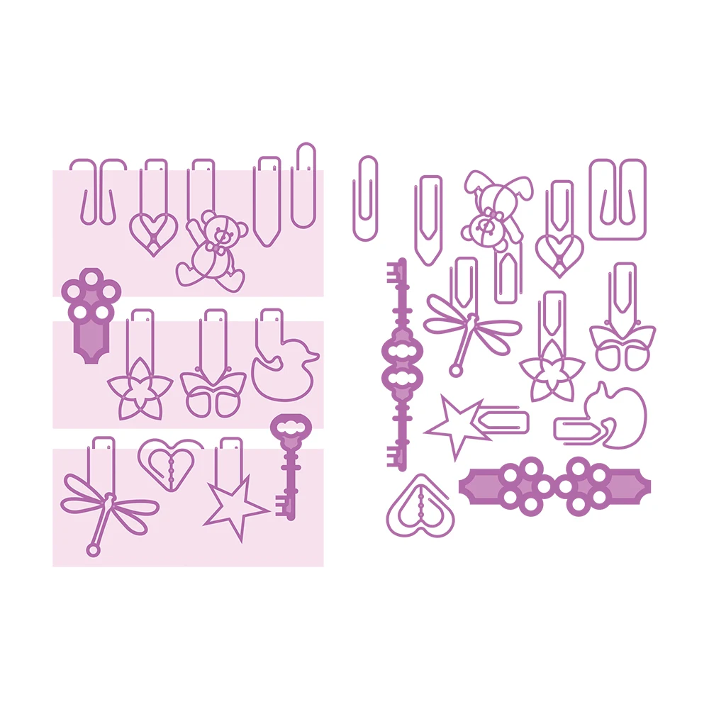 JC книга металлический зажим для бумаги Трафаретный вырубной штамп трафарет