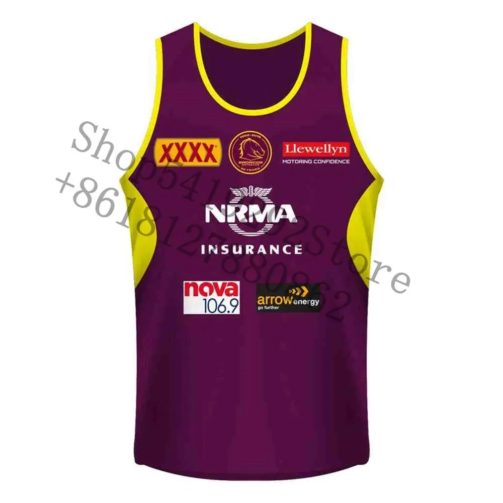 2018/19 Брисбен Мустанг жилет регби домашняя Реплика Вышивка Джерси Размер: S-3XL