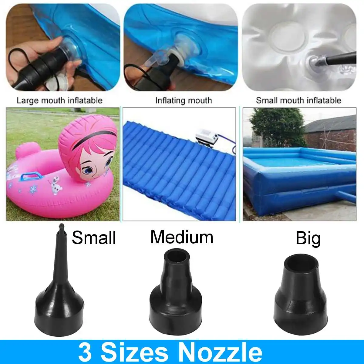 

110V/240V EU Stecker Boot Pump Electric Air Pump Outdoor Camping Portable Swimming Pool Air Bed Mattress Boat Air Pump