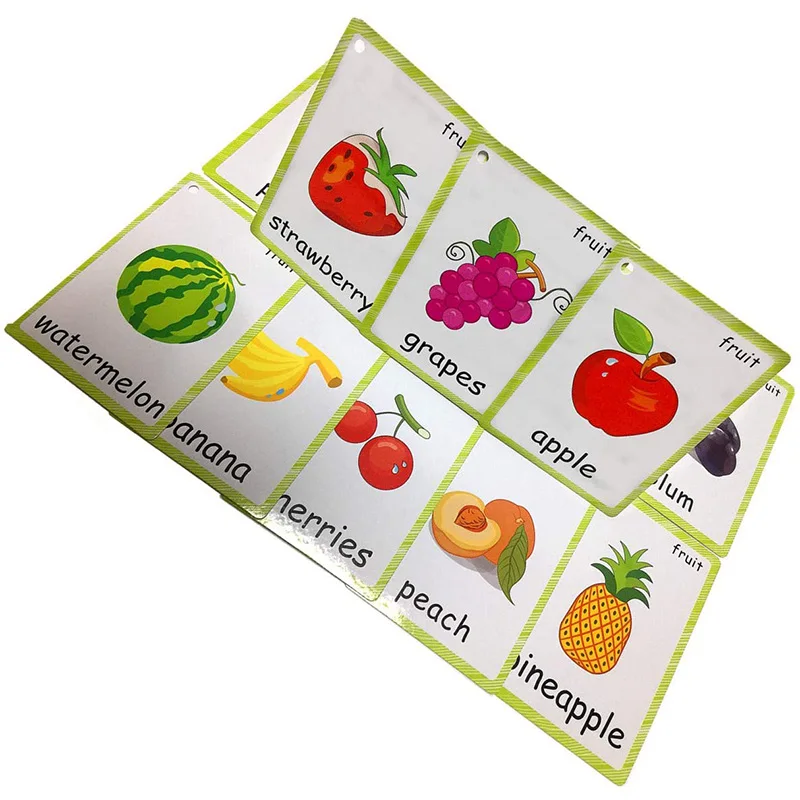 Набор фруктовых и овощных флэш-карт для детей ясельного возраста английское