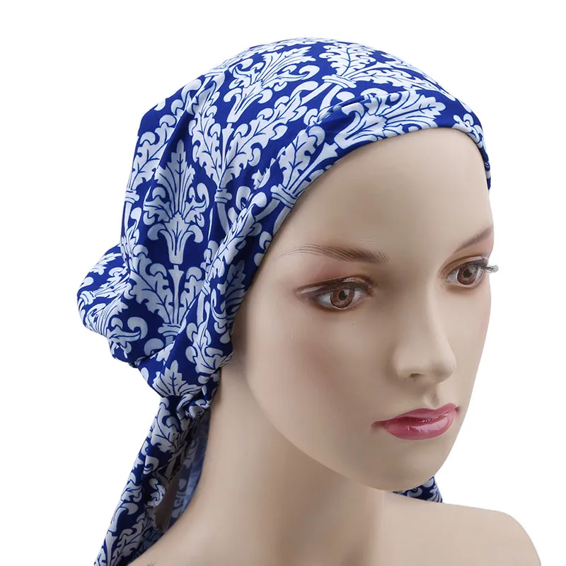 

Fashion Women Ruffle Headscarf Chemo Hat Turban Head Scarves Pre-Tied Headwear Bandana Women Turbante