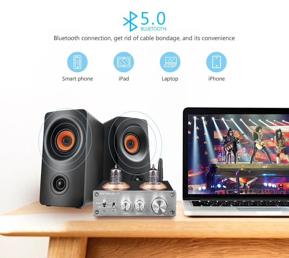 Усилитель Bluetooth звуковой Предварительный усилитель 6J1 трубки AMP HiFi лихорадка предусилитель домашний Театр RCA стерео предварительный усилитель звука Системы