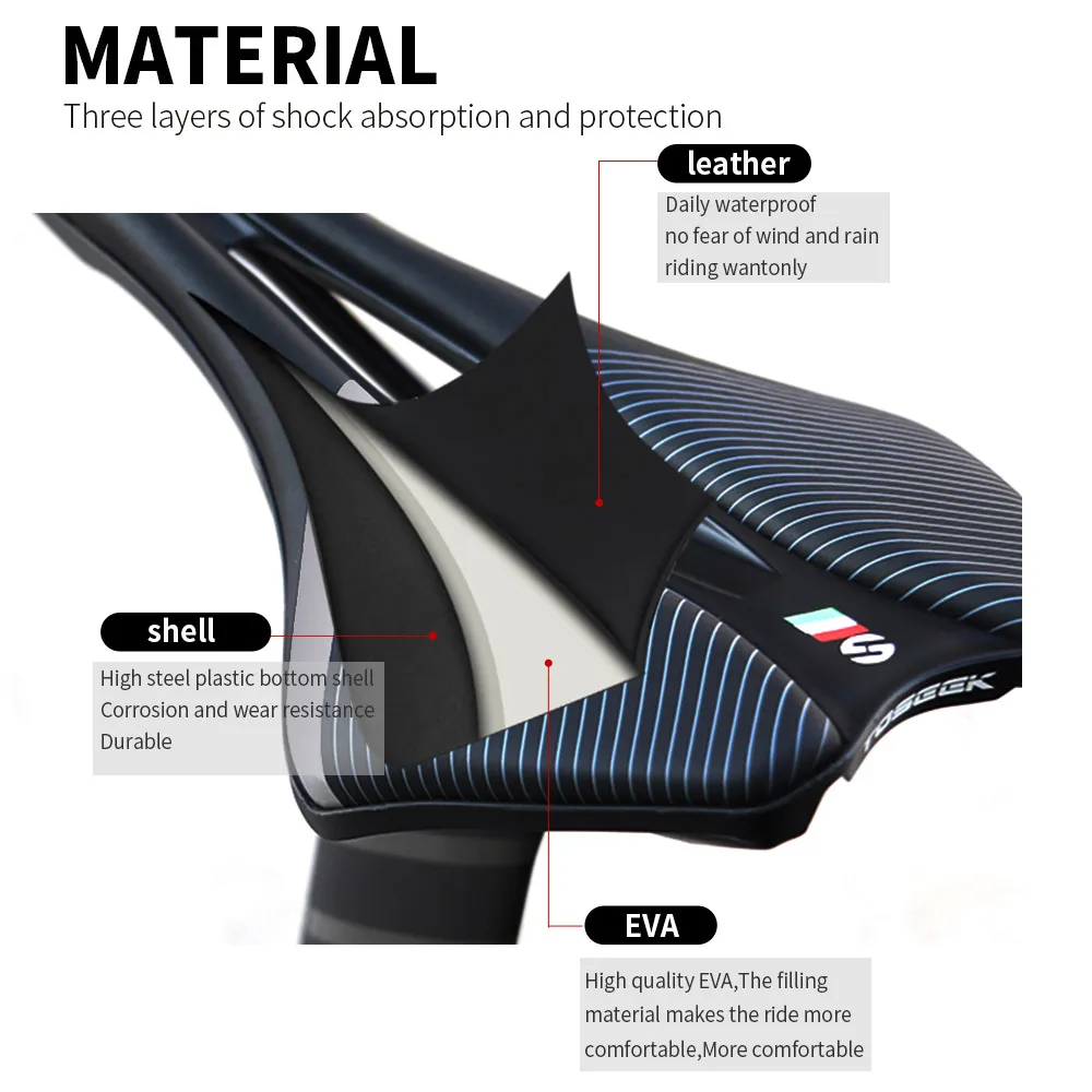 Седло для гоночного велосипеда TOSEEK PRO143 легкое седло триатлона тренировок по