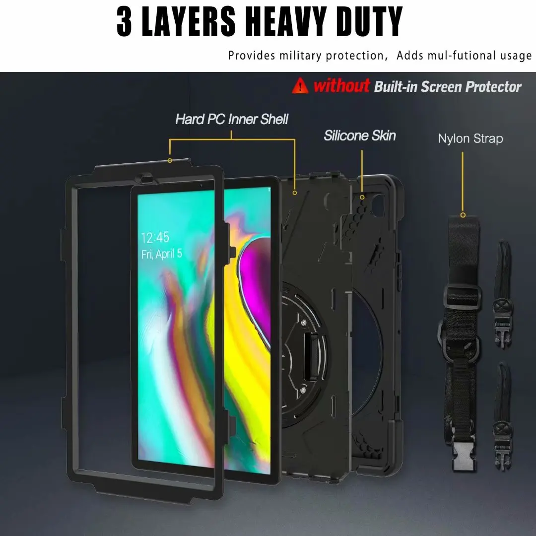 

2020 Luxury Case For Samsung S5 E T720 10.5" (2019) Colorful Advanced Heavy Armor Drop Resistance/Anti-Dust/Tablet Cover
