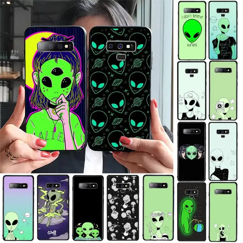 

Cute Cartoon alien space Phone Case For Samsung Galaxy S20 S10 Plus S10E S5 S6 S7edge S8 S9 S9Plus S10lite 2020